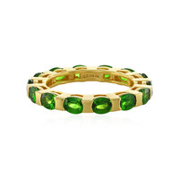 Bague en argent et Diopside de Russie