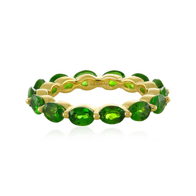 Bague en argent et Diopside de Russie