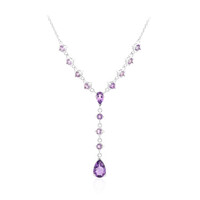 Collier en argent et Améthyste de Zambie