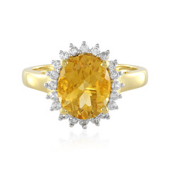 Bague en argent et Citrine