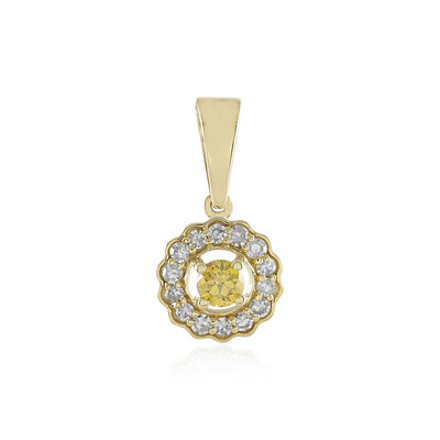 Pendentif en or et Diamant jaune I1