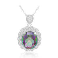 Collier en argent et Quartz mystique