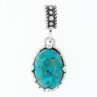Pendentif en argent et Turquoise bleue de Mohavie (Art of Nature)