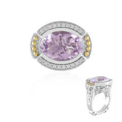 Bague en argent et Améthyste Rose de France (Dallas Prince Designs)