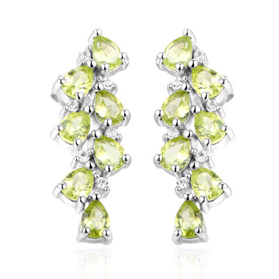 Boucles d'oreilles en argent et Péridot
