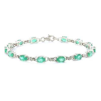Bracelet en argent et Emeraude de Zambie