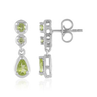 Boucles d'oreilles en argent et Péridot