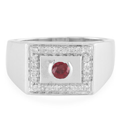 Bague en argent et Rubis du Malawi
