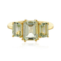 Bague en argent et Améthyste verte