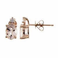 Boucles d'oreilles en or et Morganite AAA (CIRARI)