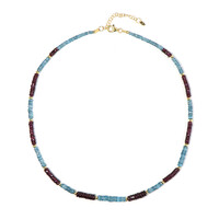 Collier en argent et Grenat du Mozambique