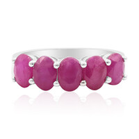 Bague en argent et Rubis du Mozambique