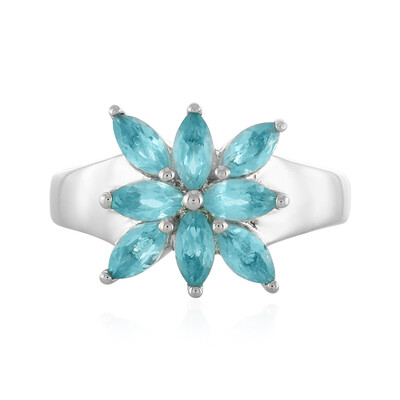 Bague en argent et Apatite bleue