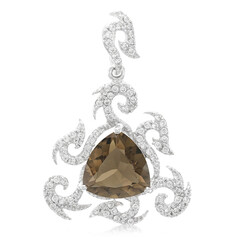Pendentif en argent et Quartz fumé
