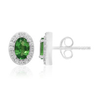 Boucles d'oreilles en argent et Grenat Tsavorite