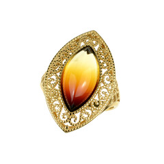 Bague en argent et Ambre baltique