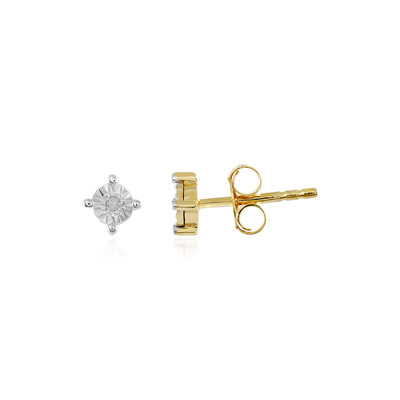 Boucles d'oreilles en argent et Diamant I3 (J)