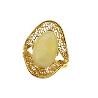 Bague en argent et Ambre baltique