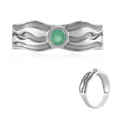 Bague en argent et Emeraude d'Ethiopie (SAELOCANA)