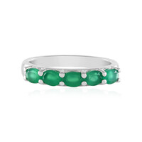 Bague en argent et Onyx vert