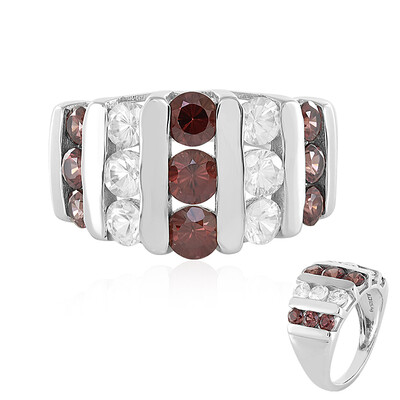 Bague en argent et Zircon cognac