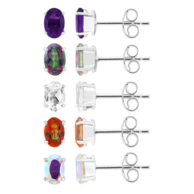Boucles d'oreilles en argent et Améthyste du Maroc