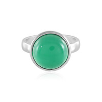 Bague en argent et Onyx vert
