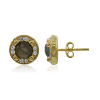 Boucles d'oreilles en argent et Labradorite