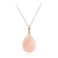 Collier en argent et Quartz rose
