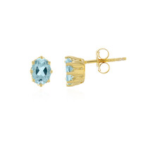 Boucles d'oreilles en argent et Topaze bleu ciel