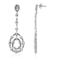Boucles d'oreilles en argent et Topaze blanche