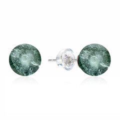 Boucles d'oreilles en argent et Fluorite verte