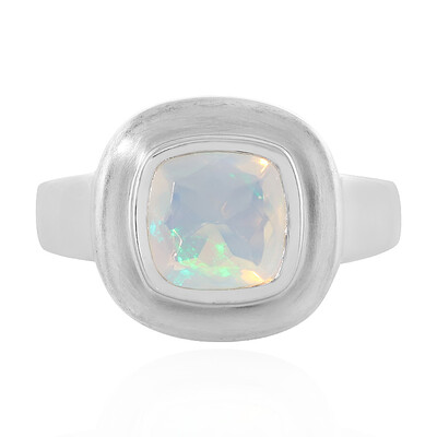 Bague en argent et Opale Welo (MONOSONO COLLECTION)