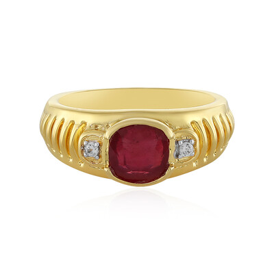 Bague en argent et Rubis de Madagascar