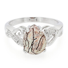Bague en argent et Jaspe dendritique de Sonora