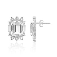Boucles d'oreilles en argent et Topaze blanche