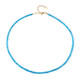 Collier en argent et Apatite bleu néon