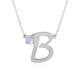 Collier en argent et Pierre de Lune arc-en-ciel