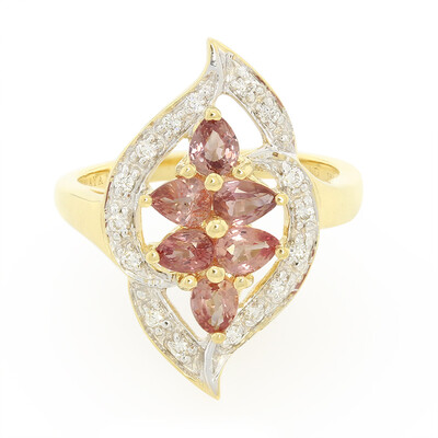 Bague en or et Saphir Padparadscha non chauffé (AMAYANI)