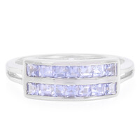Bague en argent et Iolite de Madagascar
