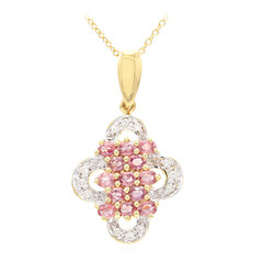 Collier en or et Saphir Padparadscha non chauffé (AMAYANI)