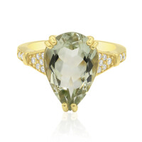 Bague en argent et Améthyste verte