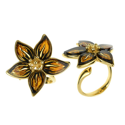 Bague en argent et Ambre baltique (dagen)