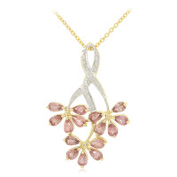Collier en or et Saphir Padparadscha non chauffé (AMAYANI)
