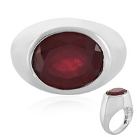 Bague en argent et Rubis de Madagascar