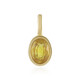 Pendentif en argent et Saphir jaune de Madagascar
