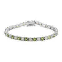 Bracelet en argent et Péridot de Birmanie