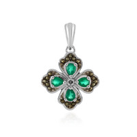Pendentif en argent et Onyx vert