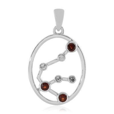 Pendentif en argent et Grenat du Mozambique (verseau)
