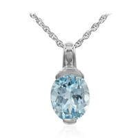Collier en argent et Topaze bleu ciel